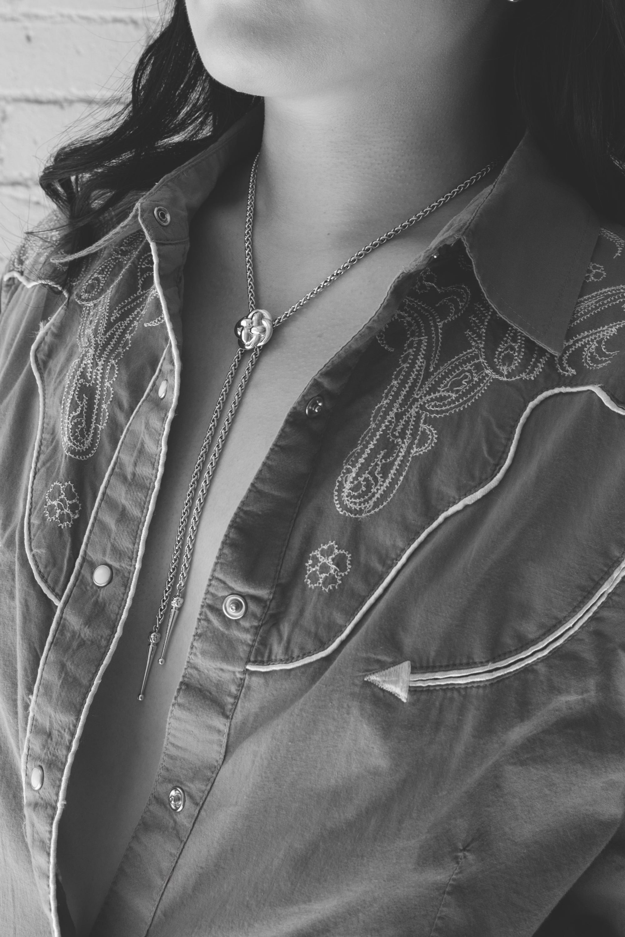 Button Bolo Necklace