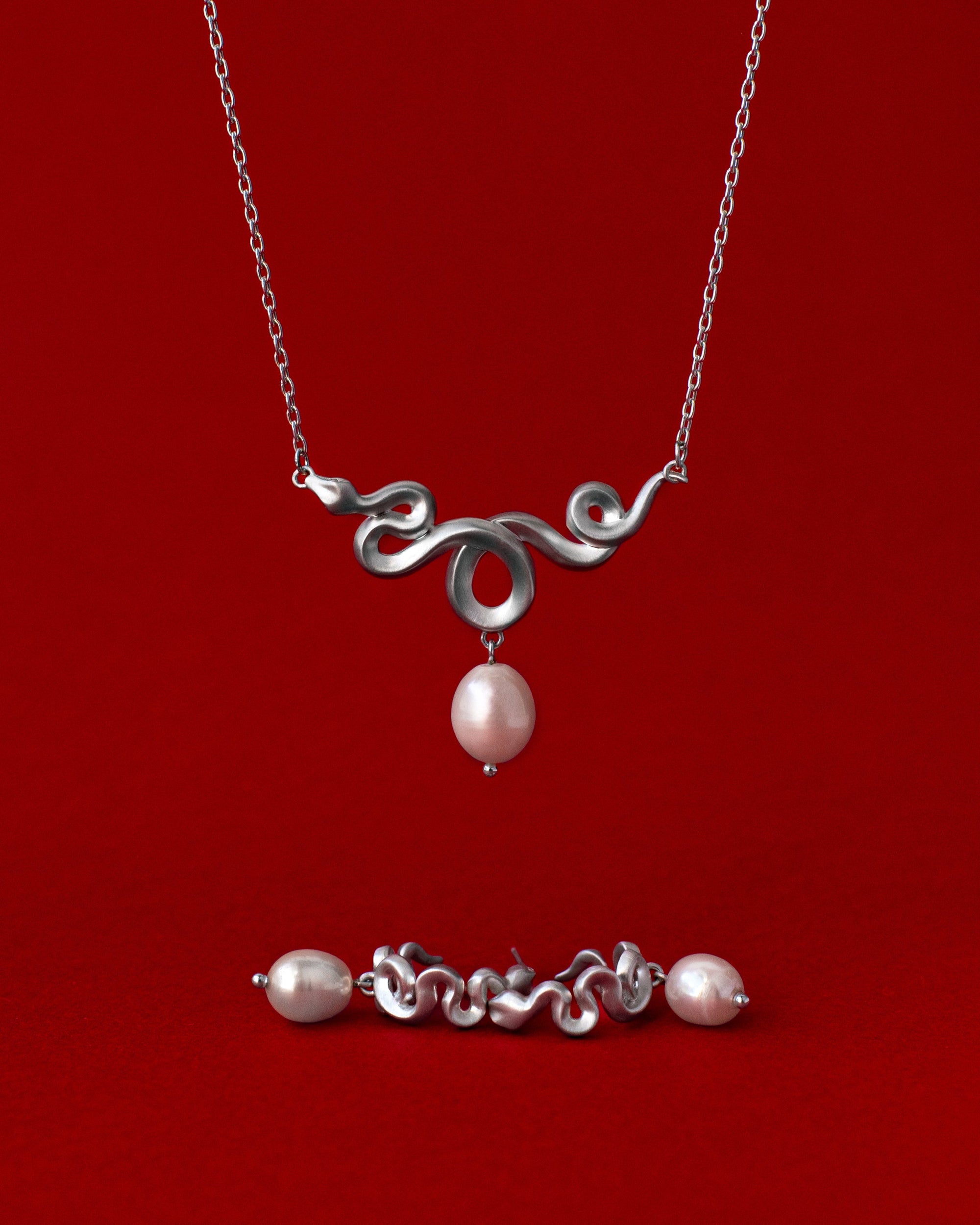 Pearl Snake Necklace
