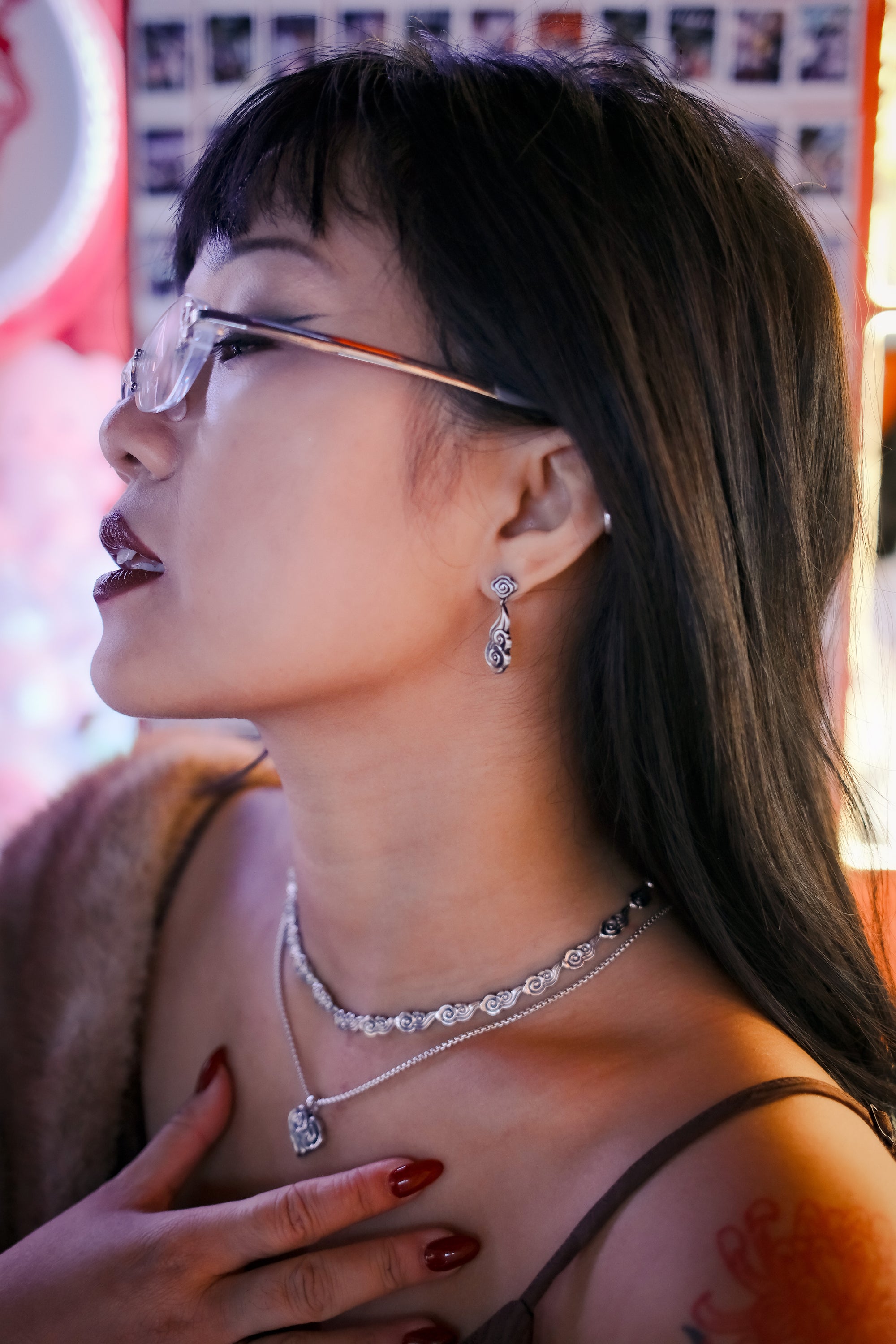 Auspicious Cloud Drop Earrings