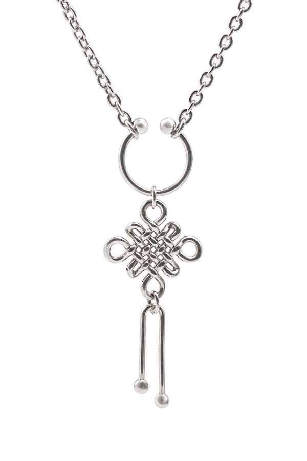 【Monday Edition】FLEETING LIGHT KNOT NECKLACE 잉화 착용] Fleeting Light Knot Necklace - MONDAY EDITION