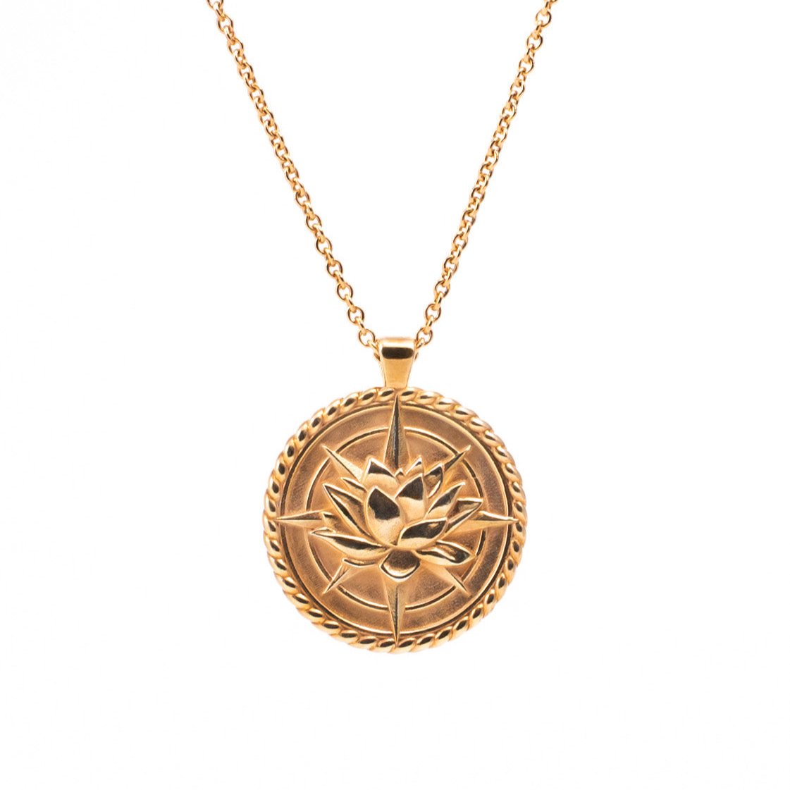 Lotus Compass Pendant